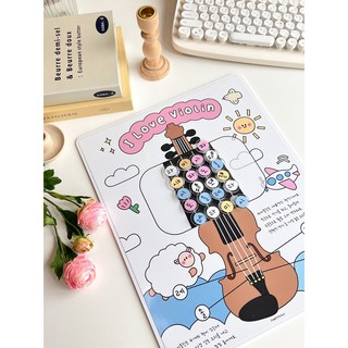 [음악교구] 바이올린 찍찍이 교구 레슨 교재 운지법 키트 특강, 1개