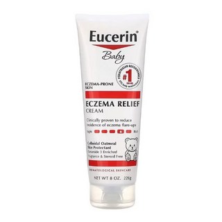 Eucerin 아기용 유아용 어린이용 / 아토피 발진 습진 완화제/ 건조하고 가려운 피부 / 크림 226g(8oz) 대용량, 1개