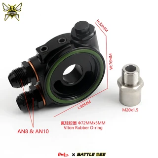 BMW F20 N13B16 1.6T 엔진 BB OCA 117T 용 서모 스탯 오일 필터 샌드위치 플레이트 어댑터가있는 쿨러 커넥, 01 AN8 interface