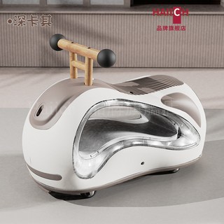 兒童花生車四輪滑行平衡車1-3歲寶寶溜溜車滑滑車, 深卡其 音樂燈光 靜音萬向輪 禮盒裝 贈, 1個