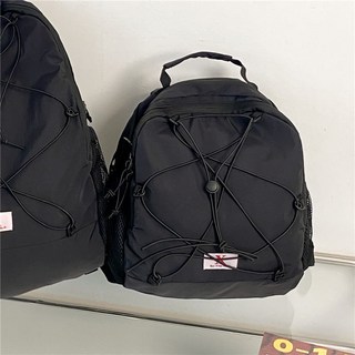 SUMAYZOY雙肩包男女通勤小書包登山徒步短途旅行戶外迷你雙肩揹包, 黑色【小號】升級加固