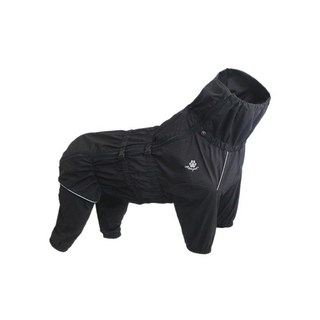 BLACK K7 강아지 옷 바람막이 선물 올인원 중형견 대형견 강아지 우비 레인코트, 1개, 블랙