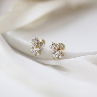 미다미 [2P] 써니 스타 별큐빅 포인트 써지컬 피어싱 (3컬러)