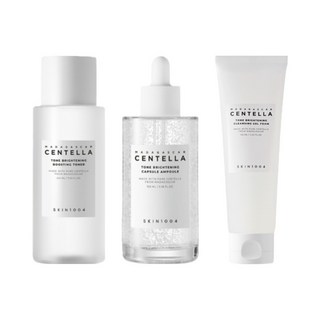 스킨천사 톤 브라이트닝 세트 – 부스팅 토너 + 캡슐 앰플 + 클렌징 젤폼, 1개