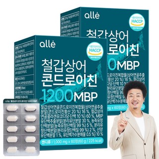 철갑상어 연골 콘드로이친 1200 MBP 식약청 HACCP 알레, 2개, 60정