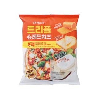 빙그레 트리플 슈레드 치즈, 3개, 220g