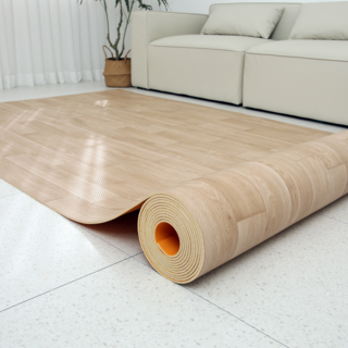 충무 셀프 잘라쓰는 두꺼운 거실 베란다 바닥 장판 매트, 우드베이지