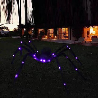 萬聖節裝飾 萬聖節佈置 萬聖節公主裝 萬聖節面具 萬聖節髮飾 萬聖節裝扮 萬聖節搞怪 萬聖節服飾 裝飾發光蜘蛛仿真大蜘, 1個, 萬圣節裝飾 發光蜘蛛  30cm