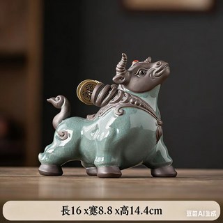 可愛牛造型擺件 長17.3x寬9.2x高12.3cm, 牛氣沖天
