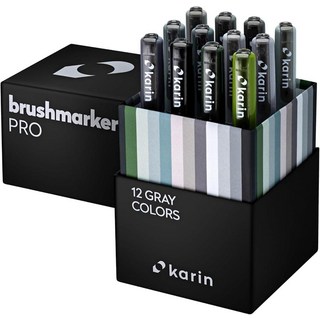 Karin Brush Marker 프로 Grey Colours 케이스, Karin Brush Marker 프로 Grey Col