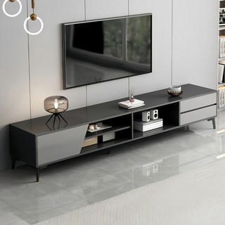 YAPOGI 가정용 수납 가능 서랍형 서랍장 수납장 TV장 가정용 거실장, 블랙