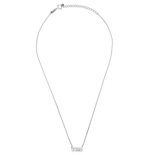 타사키 쁘띠 밸런스 18K 화이트 골드 아코야 펄 앤 다이아몬드 네크리스