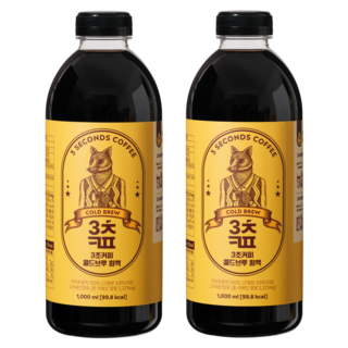 3초커피 콜드브루 원액, 2개, 1개입, 1L