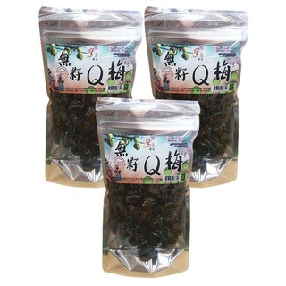 【寶島蜜見】無籽Q梅(全素) - 台灣在地優質梅子，Q彈有嚼勁，無籽方便食用, 3個, 200g