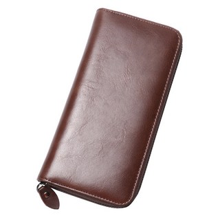 牛皮長夾 拉鍊長夾 多卡位