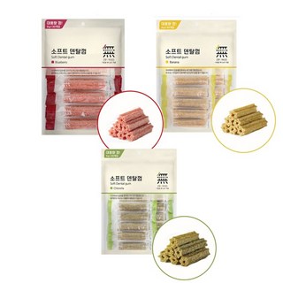 치석관리 덴탈케어 입냄새 구강청결 강아지간식 무마진 소프트 덴탈껌 블루베리/클로렐라/바나나, 블루베리, 270g, 1개