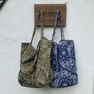 와이엠 페이즐리 캔버스 데일리 에코백