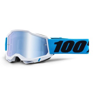 100 1 00 Accuri 2 모토크로스 산악 자전거 어른용 고글 블랙 투명, Esterel - Mirror Blue Lens, 1개