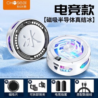 手機散熱器 半導體制冷 適用平板 磁吸直播遊戲 蘋果降溫設備, 1個, 【冰川白】手機平板通用風扇款【風扇散熱】