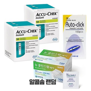 로슈 아큐첵 인스턴트 혈당시험지 100p + 침 100p + 솜 100p, 1세트
