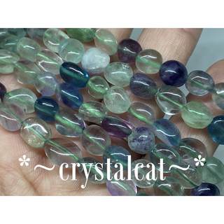 天然彩色螢石不規則（綠螢石比例多）珠手創飾品配件，約7-8mm單顆，獨特設計，激發創意，手作材料