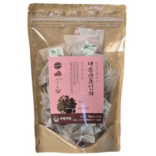 국내산 멧대추 씨앗 법제 처리한 산조인차 75g, 1개, 25개입, 3g