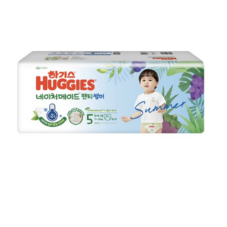 하기스 네이처메이드 썸머 팬티형 기저귀 남녀공용, 5단계, 80매