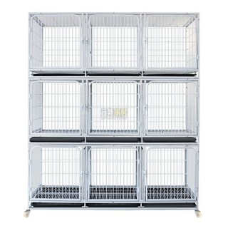 貓籠子 繁殖籠繁育籠 傢用帶隔斷三層養殖籠 多層寵物籠, 1個, 一層95*66*68帶隔斷托盤,白色