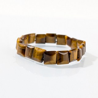 【杰鴻】虎眼石手排 方形弧面珠10X10MM DIY手工材料 寶石珠, 1個, 10X10MM