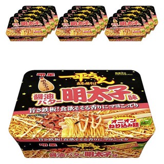 明星食品 一平夜店炒麵 醬油奶油明太子口味 127g, 12入