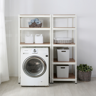 부원진열장 무볼트 조립식 앵글 철제 다용도실 창고 펜트리 선반 고급양면코팅 3단 4단 5단 모음집, 아이보리