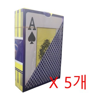 산스크리트 텍사스홀덤 PVC 방수 포커 카드, 5개, 블루