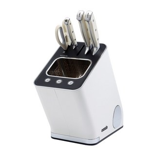 [쿠진본사] 나이프케어 시즌2 살균건조기 칼갈이 + 칼세트, 크림화이트+칼세트, 나이프케어2