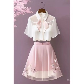 賣場新品 夏季爆品 今年流行的漂亮高級感小洋裝粉色連衣裙兩件套裝女裝2025新款夏季