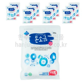 식기세척기 소금 500g 본소금 한주 정제소금 정제염 lg 식기세척기용 연수장치 전해수기 연수기, 12개