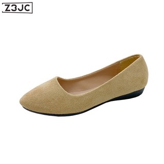 Z3JC 軟底女鞋針織編織單鞋淺口圓頭豆豆鞋舒適夏季大碼新款奶奶鞋