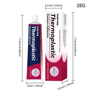 28g 열가소성 의치 접착제 오래 지속되는 제품 관리 컴포트 고정 개선, 01 28g