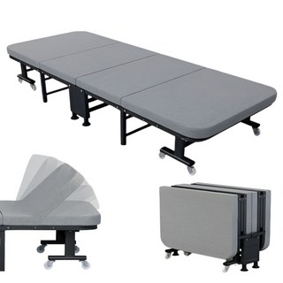 리브포어스 4단 접이식 간이 침대 기숙사 병원 간병 원룸 사무실, 그레이