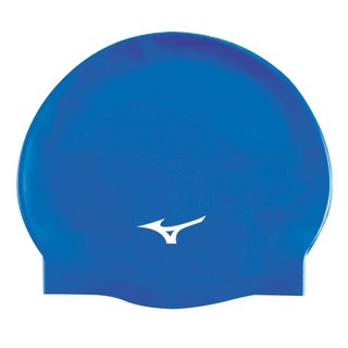 Mizuno 美津濃 矽膠泳帽 防水泳帽 競賽泳帽 游泳帽 成人用 N2TWB55300, 1個, 新款 寶藍色(22)