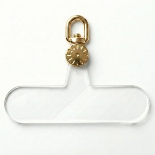 【Helena】360度可旋式手機墊片 手機夾片 吊繩掛片 超薄墊片 生活小物, 透明【金扣】, 1個