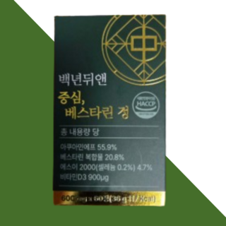백년뒤앤 중심 베스타린 정 600mg 아쿠아민에프 베스타린 에스이 셀레늄 비타민 D, 2개, 60정