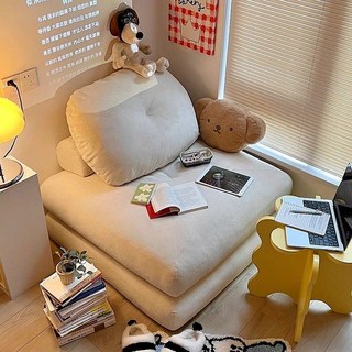 吐司懶人沙發床，可變換多種組合，適合小空間, 1個, 橄欖綠,60*60*30兒童款（展開120cm）