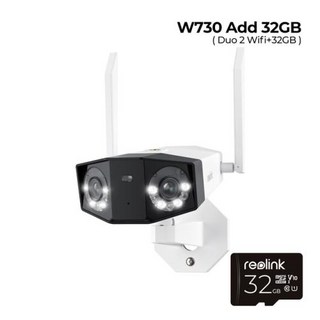 펫캠 Reolink Duo 2 WiFi 카메라 4K 듀얼 렌즈 야외 보안 CCTV 8MP IP 캠 스마트 감지 홈 비디오 보호