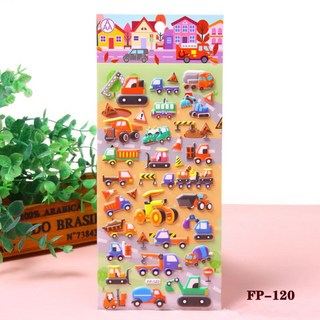 萱寶媽咪baby童裝館 聖誕節泡泡貼3D立體水晶寶石貼紙，閃亮燙金鑽石裝飾，多款動物交通工具造型泡綿立體貼紙, 031-FP120泡綿貼紙