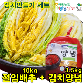김장 김치 담기 세트 ( 절임배추 10kg + 김치양념 3.5kg ) 국산 농협 김치만들기 밀키트, 서울경기도맛, 13.5kg, 1개