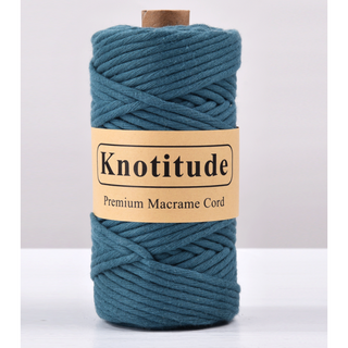 노티튜드 순면 컬러 푼사 4mm 마크라메실 90야드, 18 EMERALD, 1개