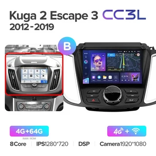 TEYES CC3L 와이파이 포드 쿠가 2 이스케이프 3 2012 - 자동차 라디오 멀티미디어 플레이어 네비게이션 스, 01 빠른, 03 12Kuga2 CC3L 64G-B