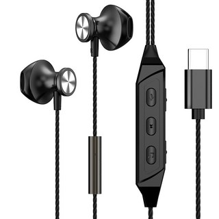 聲卡K歌線控耳機，自帶耳返，高清音質，智能降噪，Typec接口，多模式音效切換