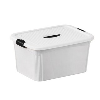 透明可堆疊收納箱 防塵防潮整理箱 居家衣物雜物收納, 超大號-奶油灰, 1個