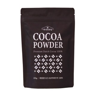 100% 네덜란드산 무가당 코코아 프리미엄 카카오 파우더 베이킹 초코 가루 분말, 1개입, 1개, 200g